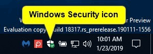 Biểu tượng bảo mật Windows 