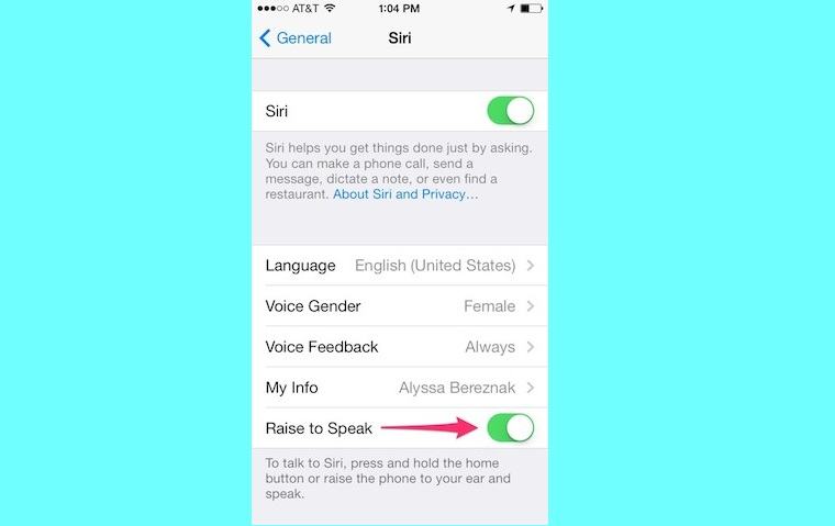 Tắt trợ lý giọng nói Siri