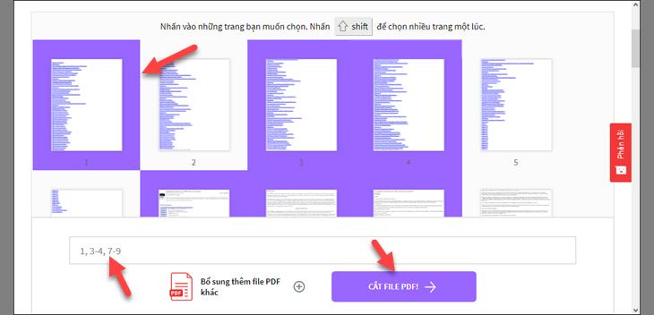 Cắt tệp PDF bằng công cụ trực tuyến SmallPDF +.  Bước 4