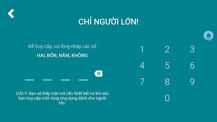 Mật khẩu đã nhận