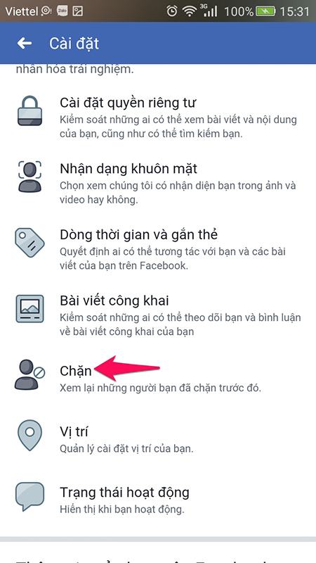 Mở khóa Facebook bằng điện thoại