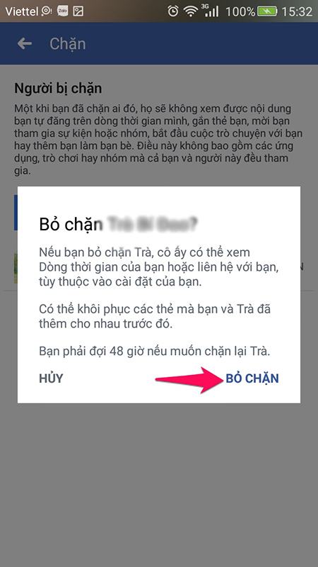 Mở khóa Facebook bằng điện thoại