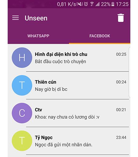 Tin nhắn đã đọc hiện không được hiển thị