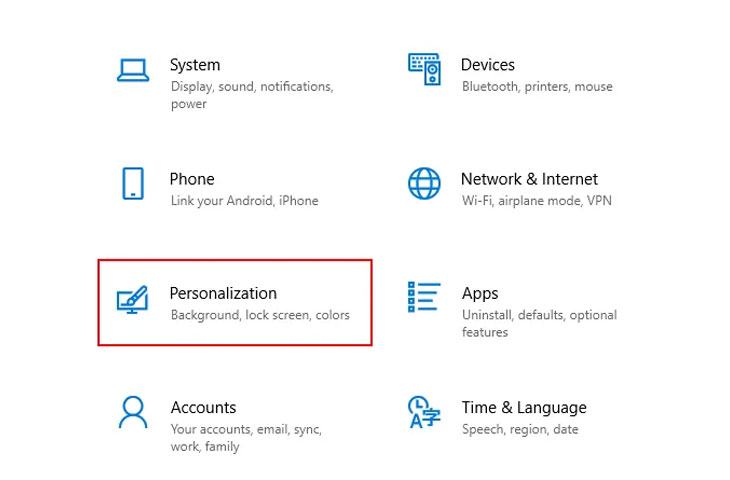 Bật / tắt hiệu ứng trong suốt trong Windows 10 trong cài đặt cá nhân hóa