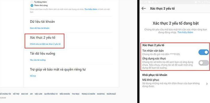 Kích hoạt bảo mật bằng tin nhắn