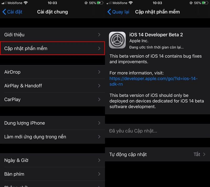 Nâng cấp phần mềm