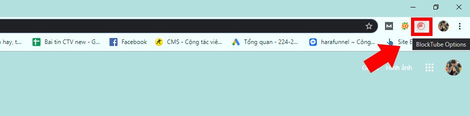 Chọn biểu tượng của tiện ích này ở góc bên phải