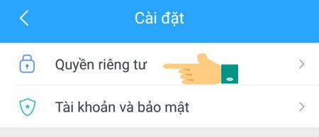 Chọn quyền riêng tư