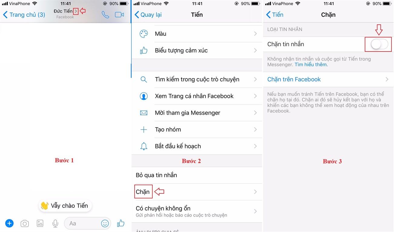 chặn trên điện thoại