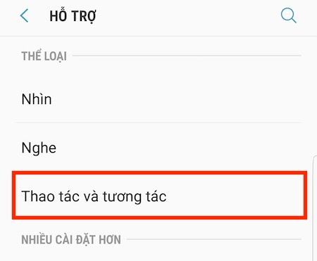 Chọn Hành động và Tương tác