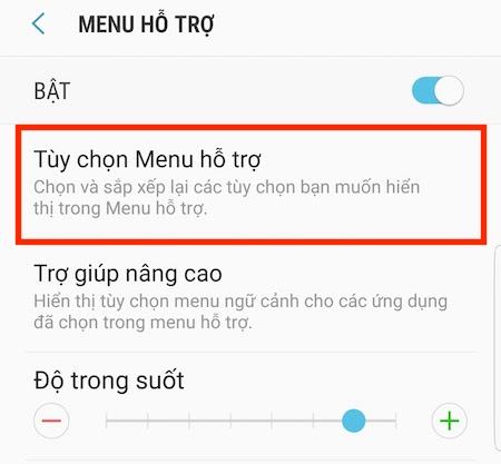 Nhấp vào mục Tùy chọn trình đơn trình hướng dẫn