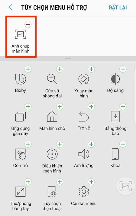 Chỉ giữ chức năng chụp màn hình