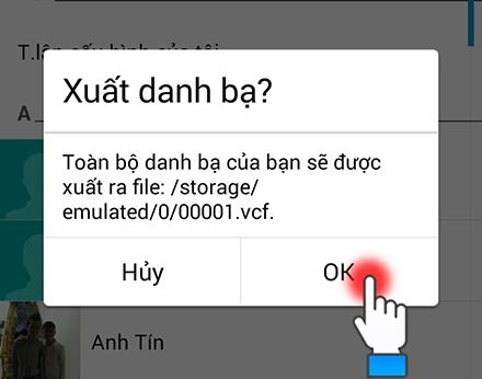 Bấm OK để xác nhận