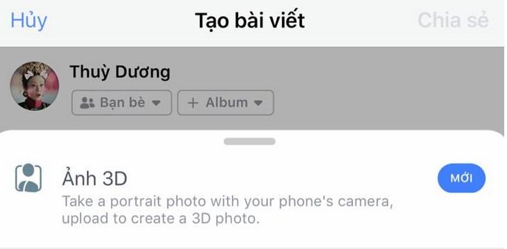 Cách đăng ảnh 3D trên Facebook