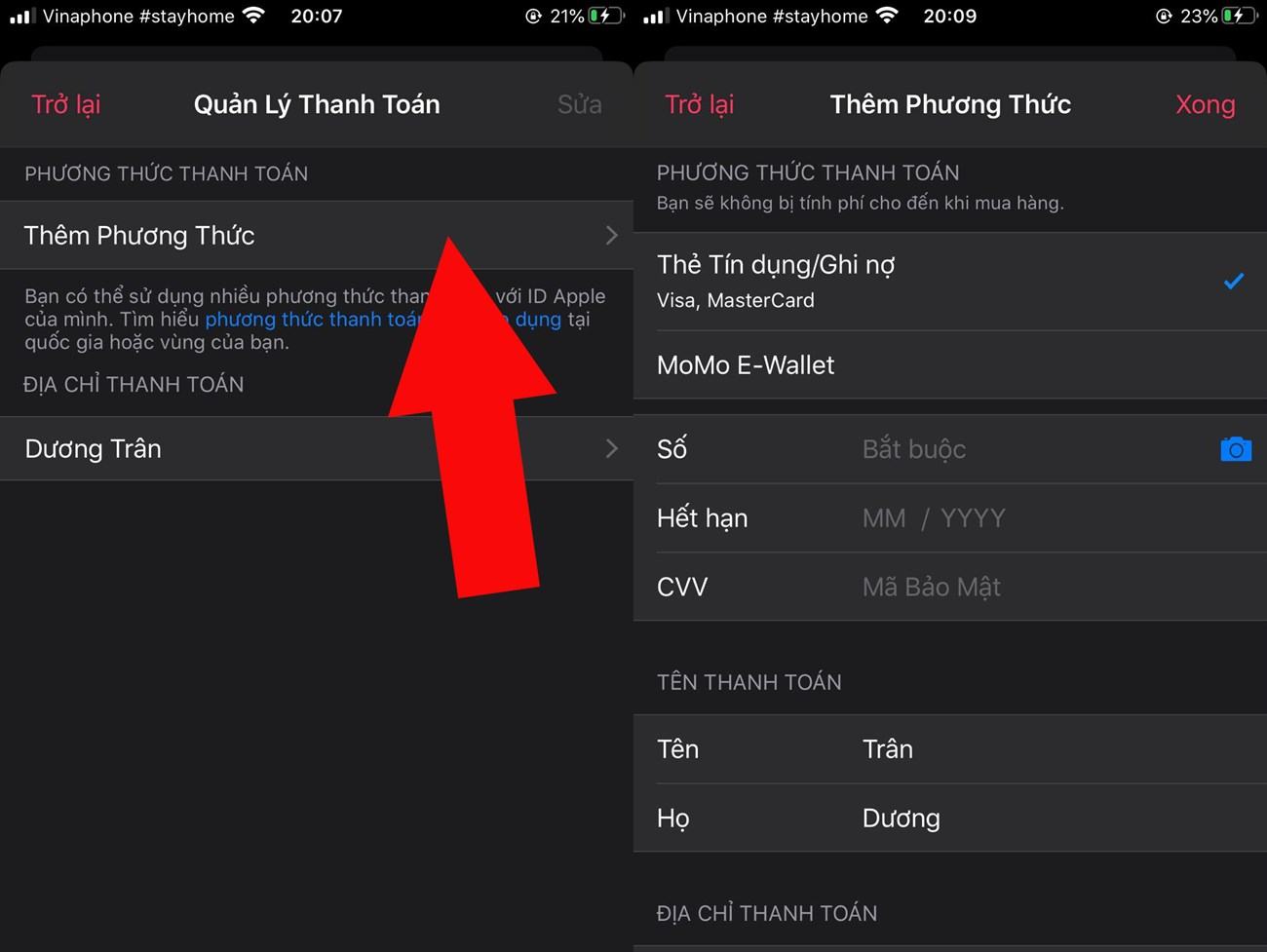 Hãy chọn phương thức thanh toán