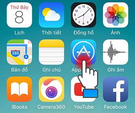 Truy cập vào AppStore