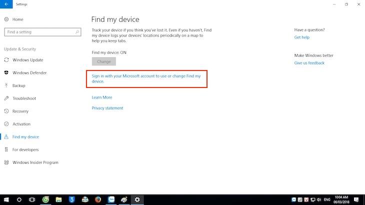 Cách tìm máy tính xách tay trên Windows 10
