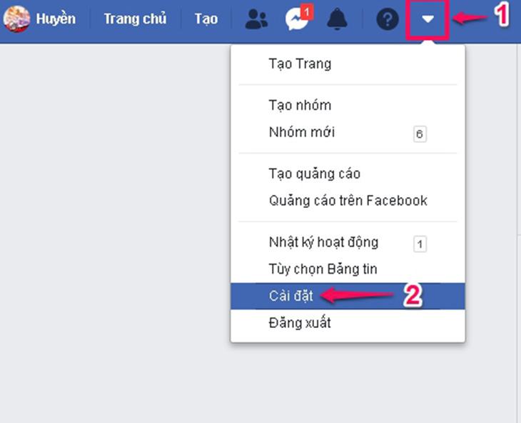 Nhấn nút mũi tên xuống ở góc bên phải