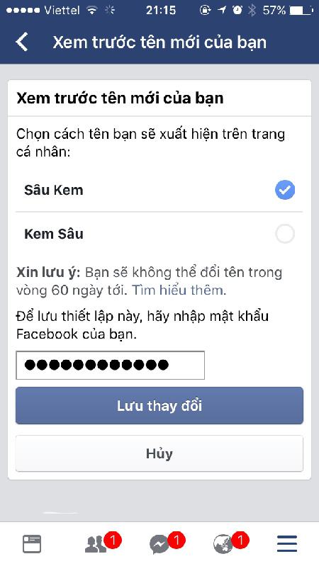lưu thay đổi