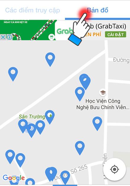 Bản đồ của WiFi gần đó