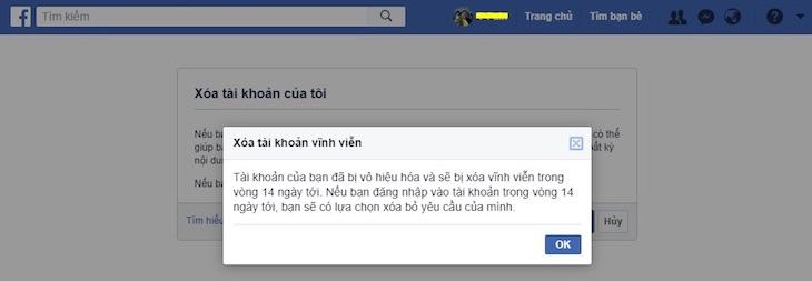 Cách dễ nhất và nhanh nhất để hủy tài khoản Facebook