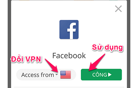 Thay đổi VPN hoặc sử dụng nó ngay bây giờ