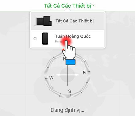 Chọn thiết bị bị khóa