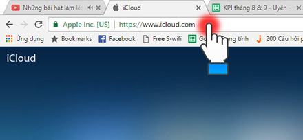 Truy cập trang web iCloud