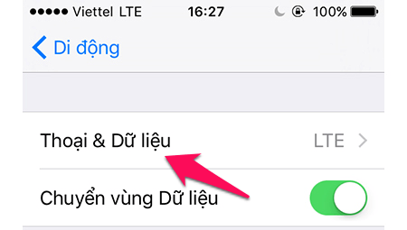Chọn Thoại & Dữ liệu