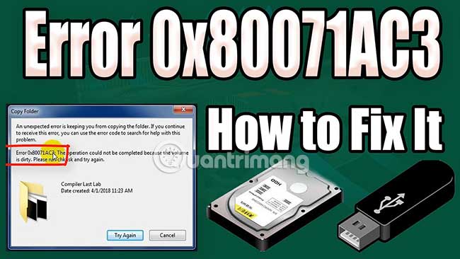 Cách sửa lỗi 0x80071ac3