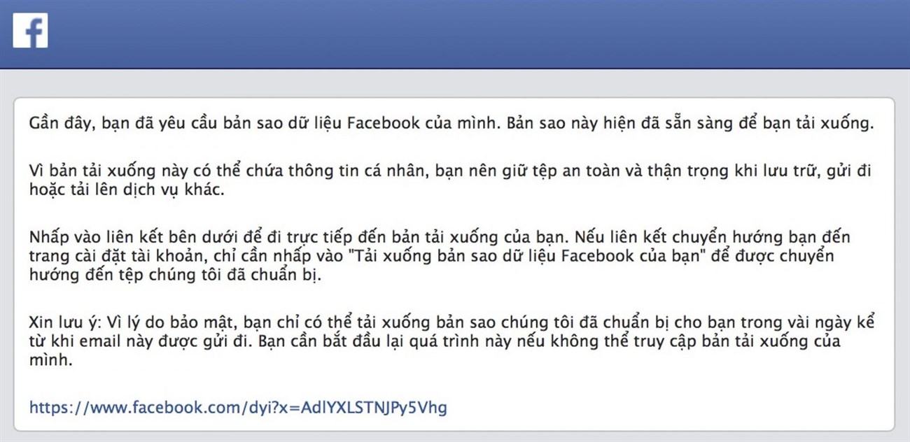 Cách tải dữ liệu cá nhân từ Facebook về máy tính