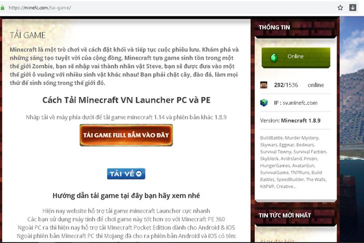 Cách tải game Minecraft trên máy tính xách tay - Bước 1