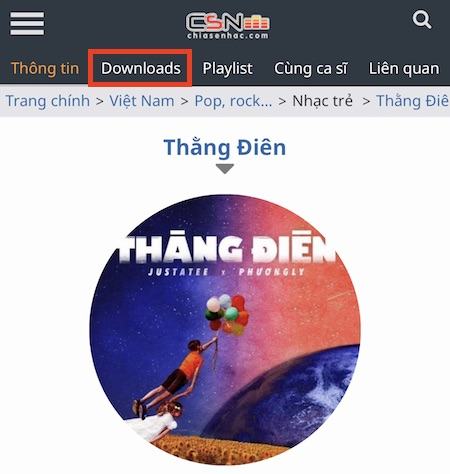 Chọn từ Tải xuống.