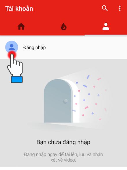 Chọn Đăng nhập