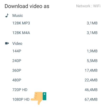 Chọn chất lượng video