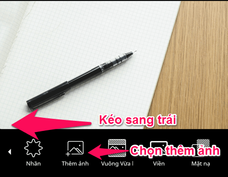 Chọn để thêm ảnh