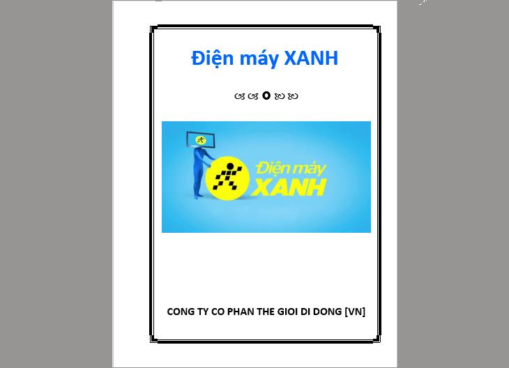 Tạo trang bìa Word có lề + Bước 3