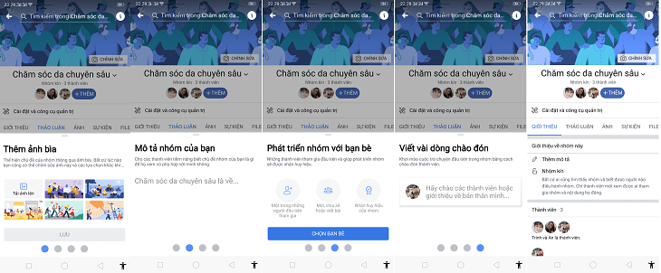 Thiết lập thêm thông tin cho nhóm của bạn trên trang chính của nhóm