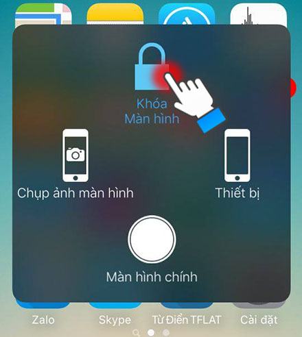 Nhấn và giữ khóa màn hình