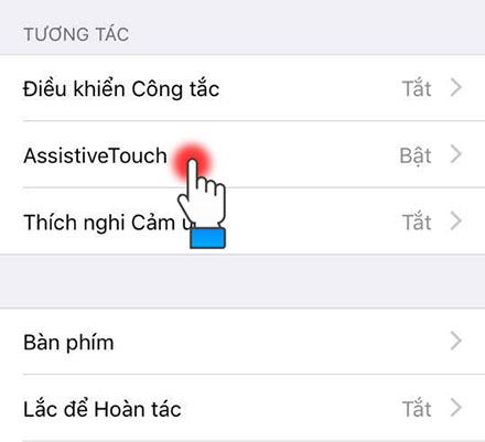 Chọn Assistive Touch