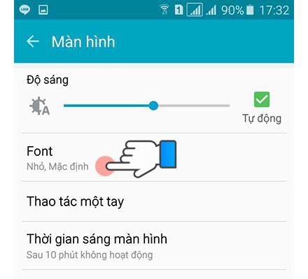Cách thay đổi phông chữ trên điện thoại Samsung