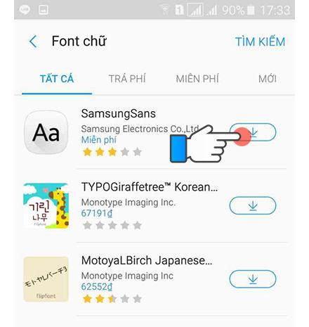 Cách thay đổi phông chữ trên điện thoại Samsung
