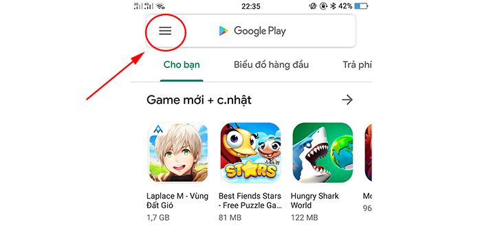 Chọn menu trong khi phát lại CH