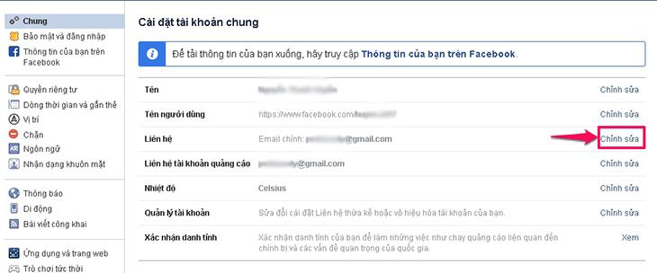 Cách thêm địa chỉ email vào tài khoản Facebook của bạn - Bước 2