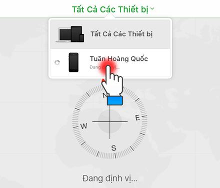 Chọn thiết bị bạn cần thoát iCloud