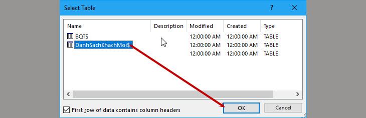 Cách hợp nhất tin nhắn Word với tệp Excel + Bước 2