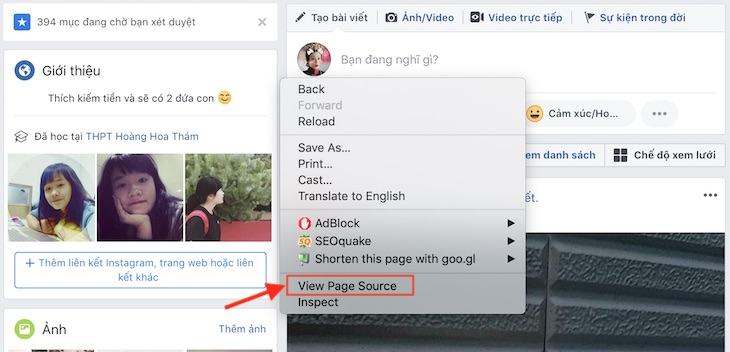 Chọn Xem Nguồn Trang