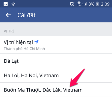 Chọn một nơi