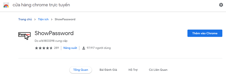 Hiển thị mật khẩu