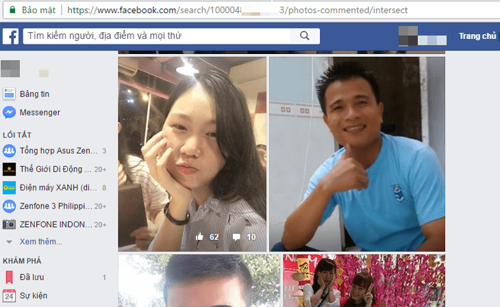 Như bạn có thể thấy người yêu mà bạn bình luận trên ảnh của những người trên Facebook
